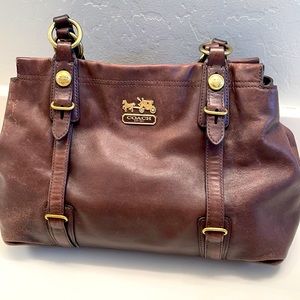 Coach brown leather purse/bag